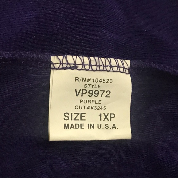 New Vikki Vi Purple Top or Jacket Button Down 1X made in USA - Picture 5 of 12